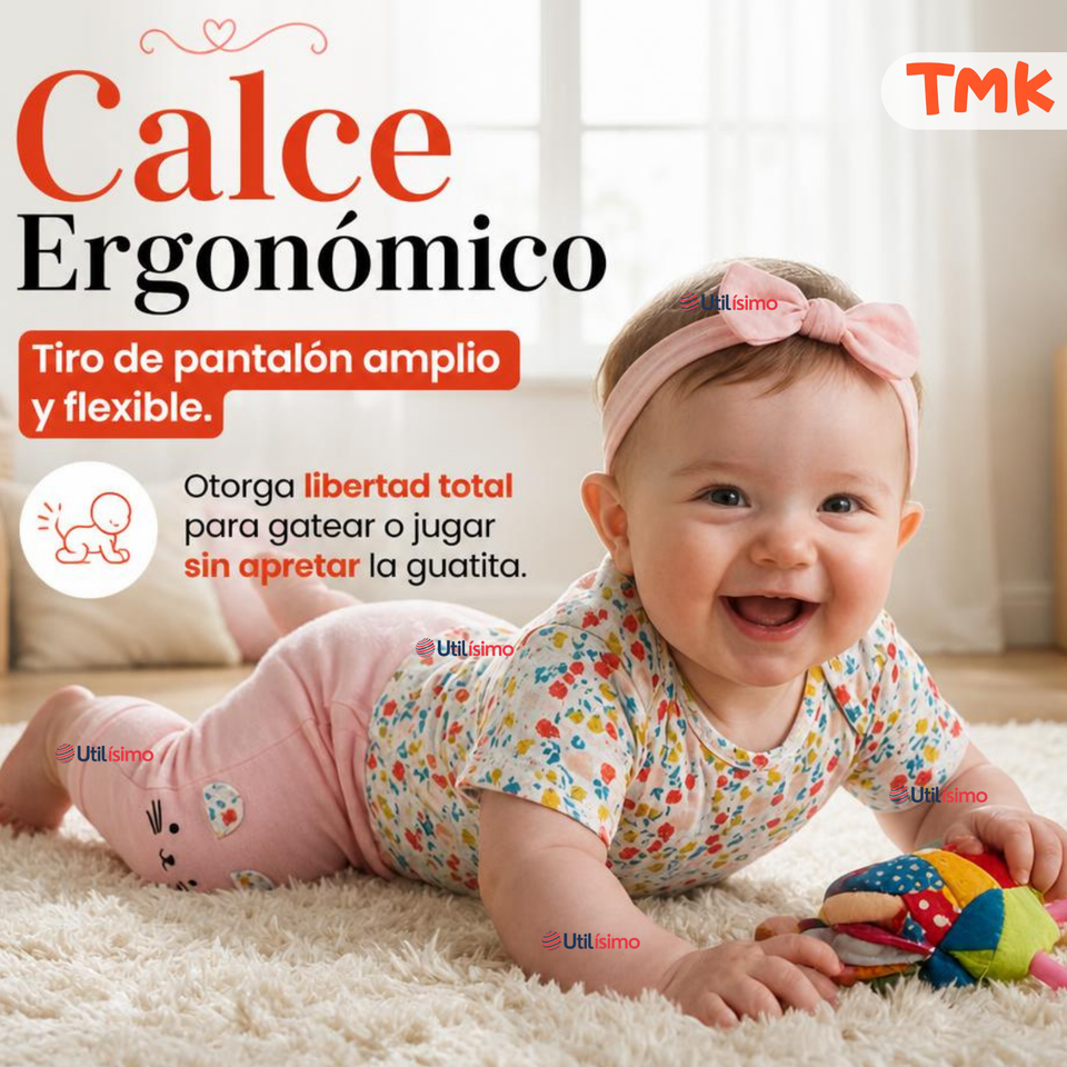 Conjunto 3 Piezas 100% Algodón Tedmimak Niña Mouse & Flower