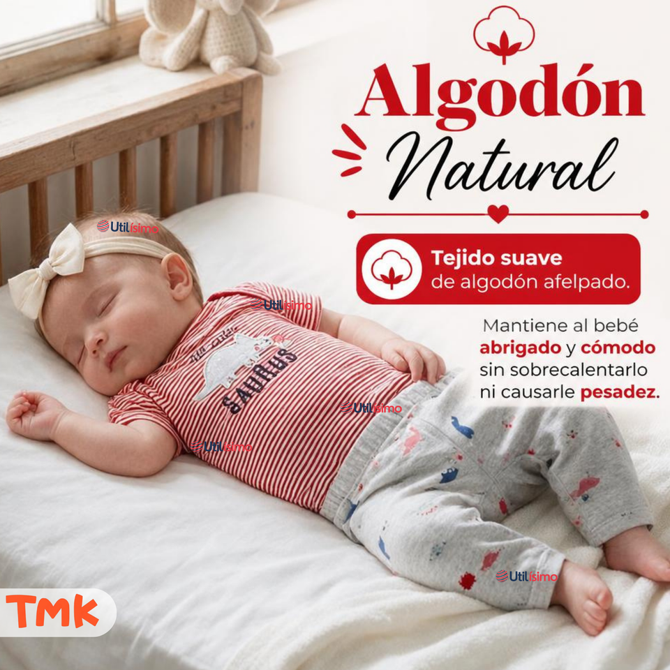 Conjunto 3 Piezas 100% Algodón Tedmimak Niña Dino Girl