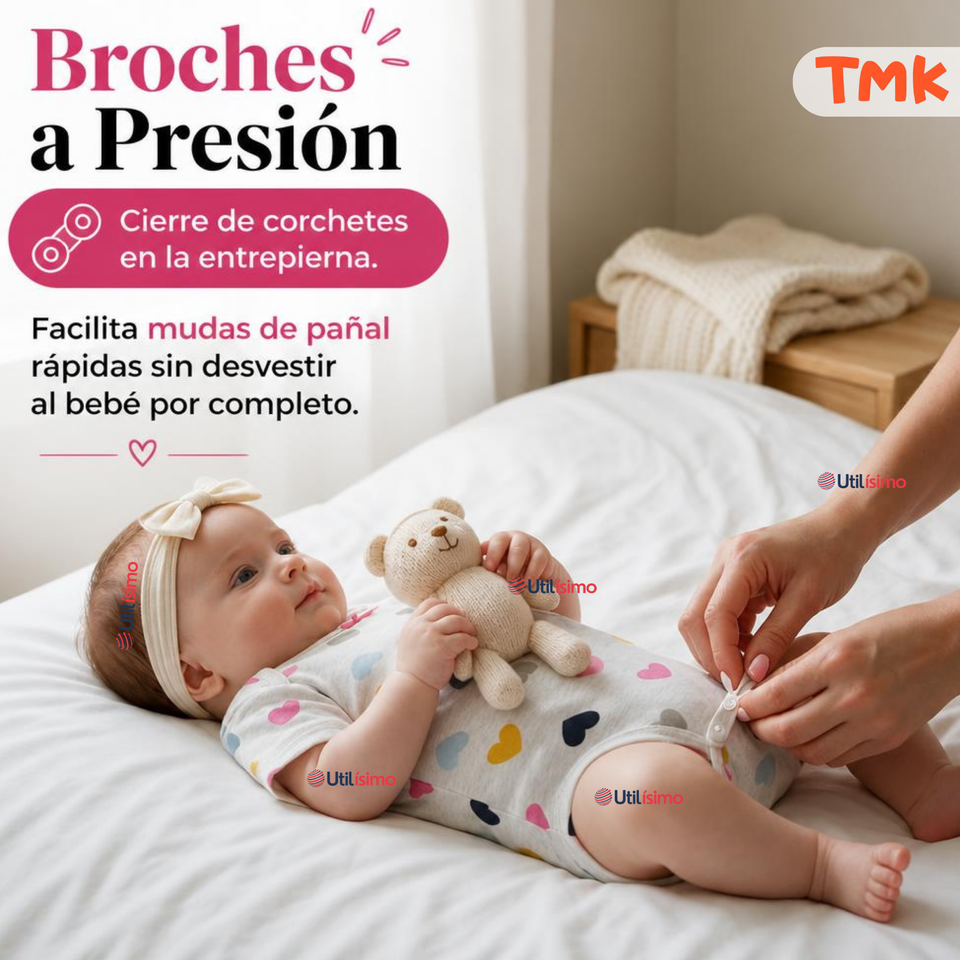 Conjunto 3 Piezas 100% Algodón Tedmimak Niña Sweet Heart