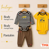 Conjunto 3 Piezas 100% Algodón Tedmimak Niño Yellow Truck