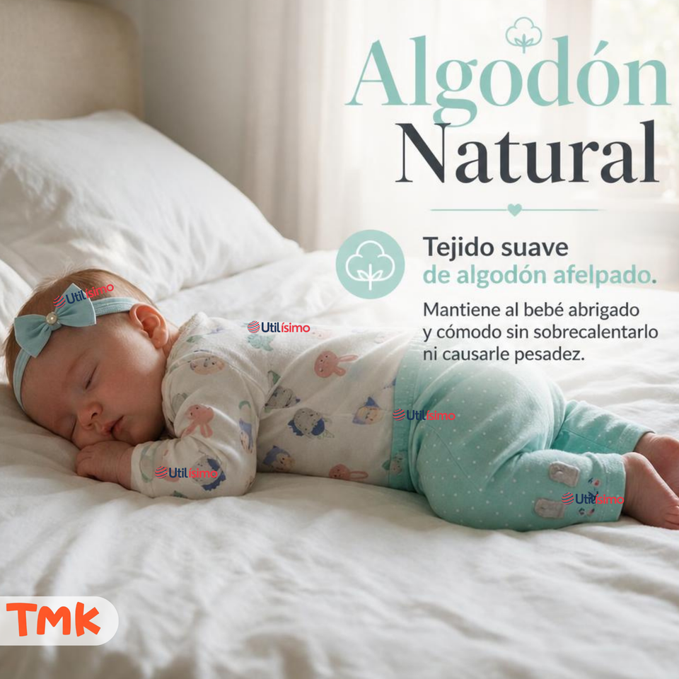 Conjunto 3 Piezas 100% Algodón Tedmimak Niña Baby pet