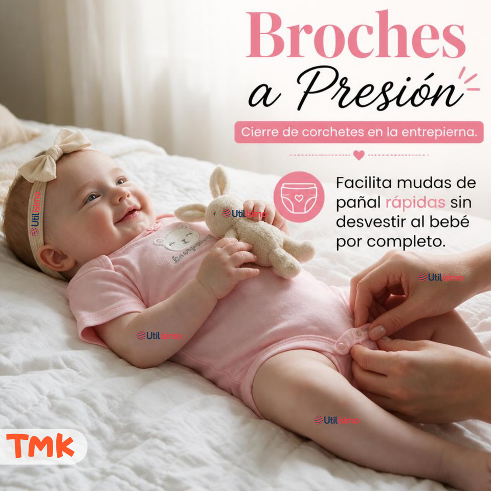 Conjunto 3 Piezas 100% Algodón Tedmimak Niña Sweet Flower