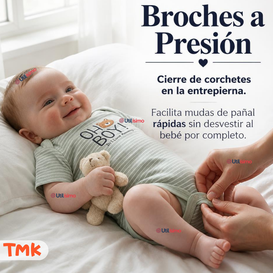 Conjunto 3 Piezas 100% Algodón Tedmimak Niño Baby Bear