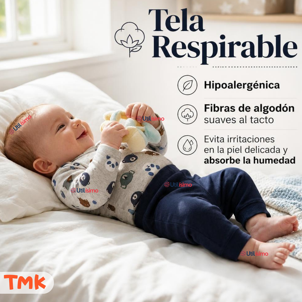 Conjunto 3 Piezas 100% Algodón Tedmimak Niño Baby Bear