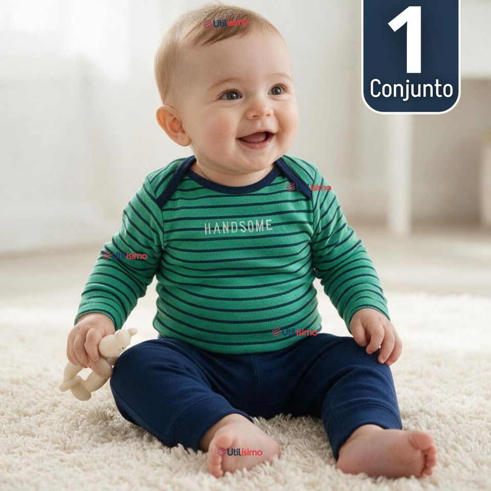 Conjunto 3 Piezas 100% Algodón Tedmimak Niño Casual Child
