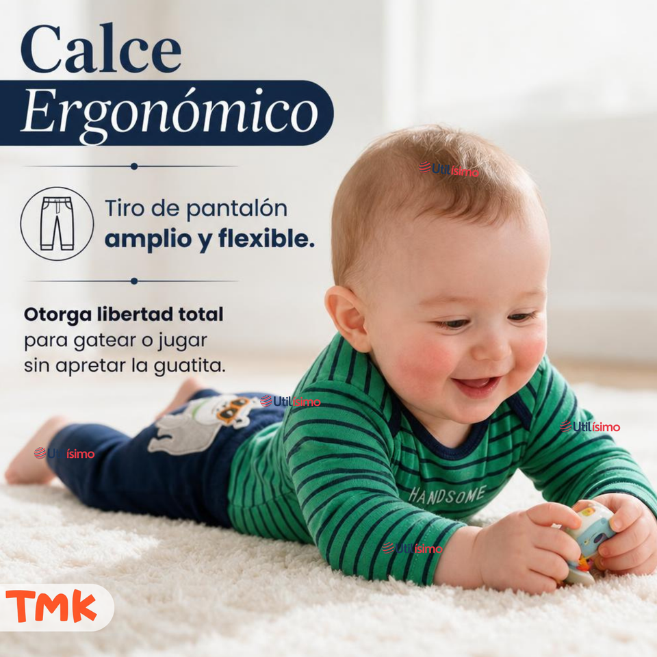 Conjunto 3 Piezas 100% Algodón Tedmimak Niño Casual Child