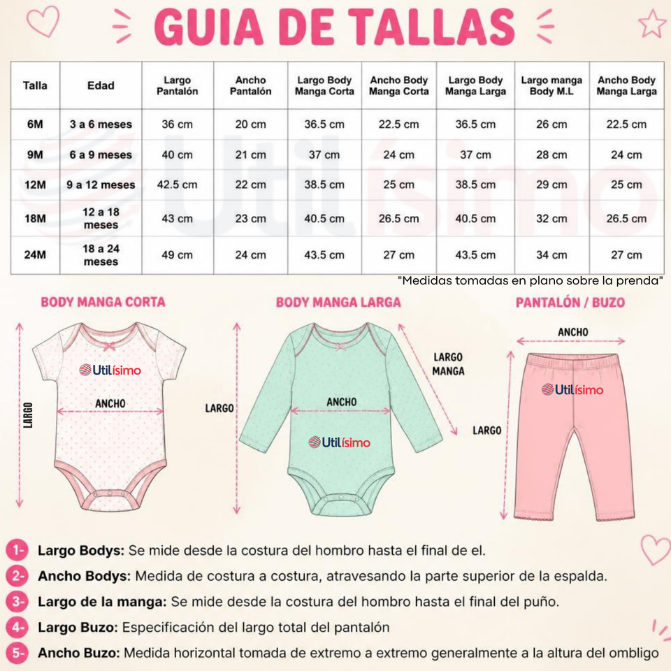 Conjunto 3 Piezas 100% Algodón Tedmimak Niña Princess