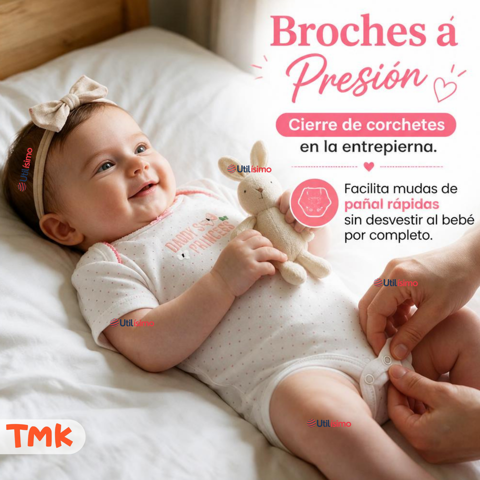 Conjunto 3 Piezas 100% Algodón Tedmimak Niña Princess