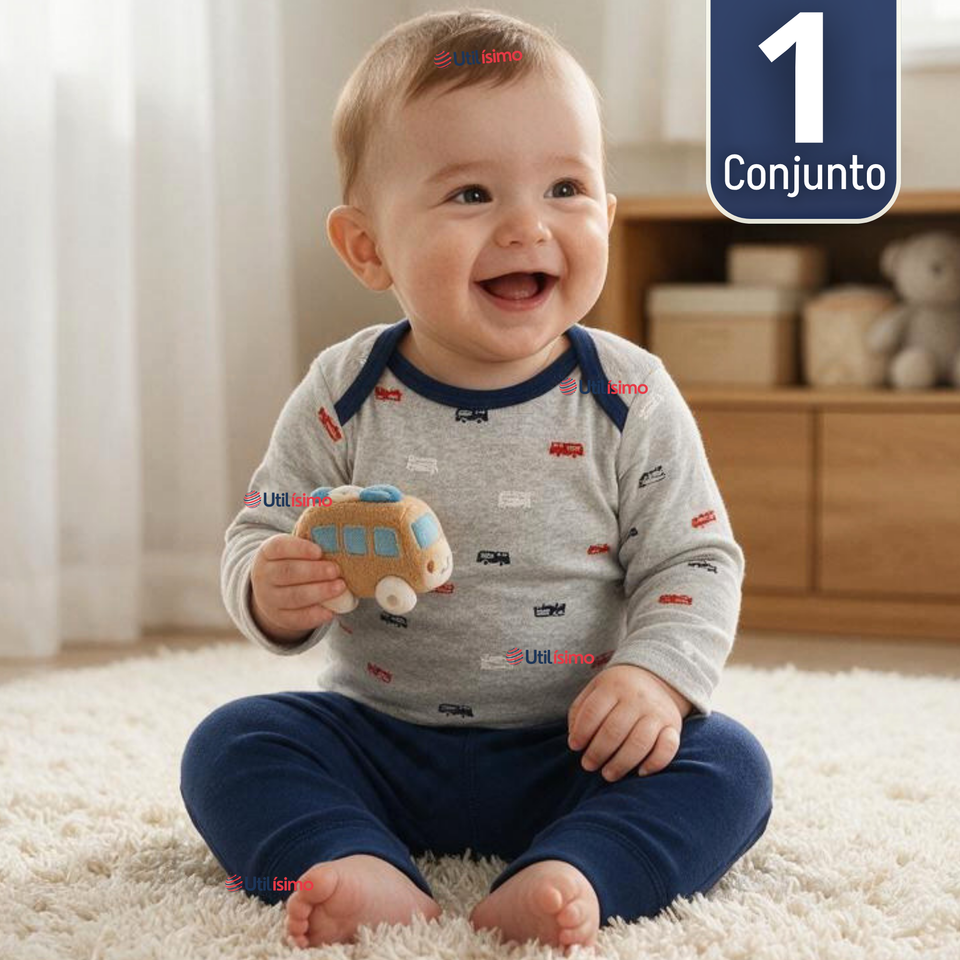 Conjunto 3 Piezas 100% Algodón Tedmimak Niño Little Hunk