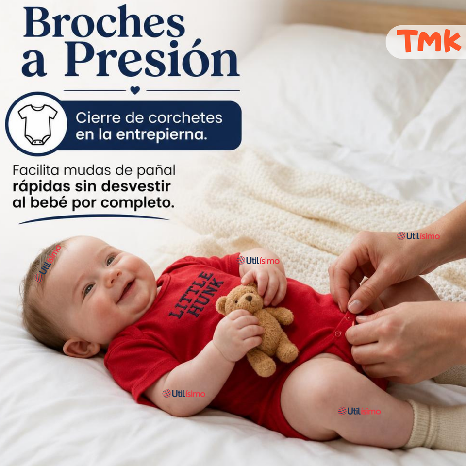 Conjunto 3 Piezas 100% Algodón Tedmimak Niño Little Hunk