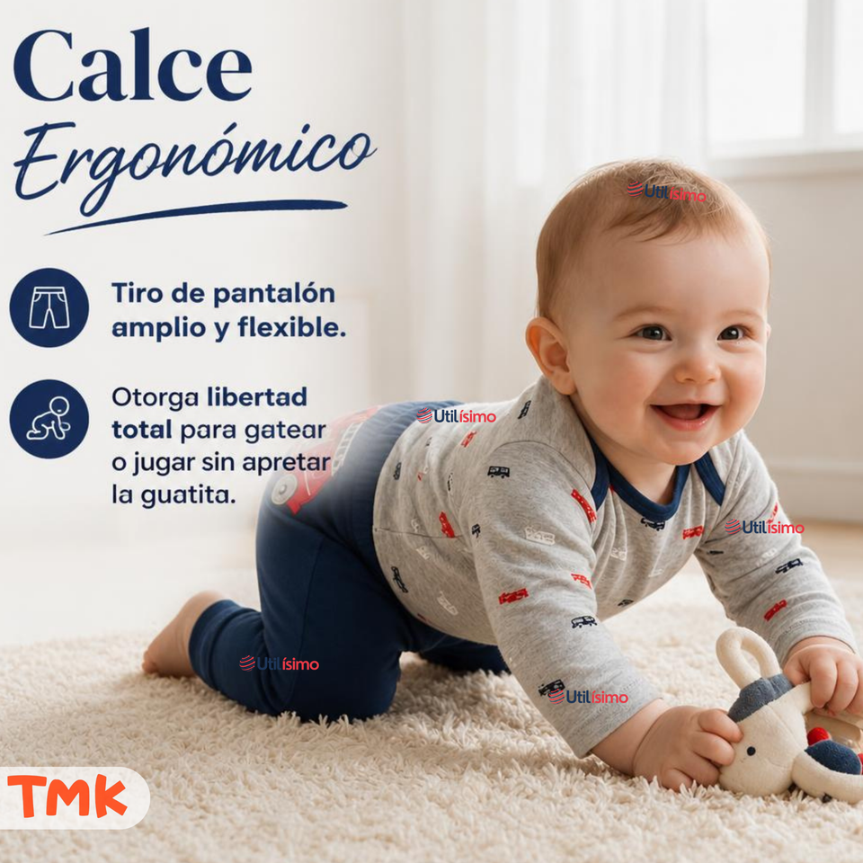 Conjunto 3 Piezas 100% Algodón Tedmimak Niño Little Hunk