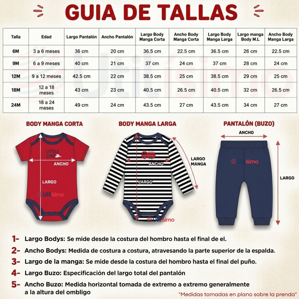 Conjunto 3 Piezas 100% Algodón Tedmimak Niño Small Tren