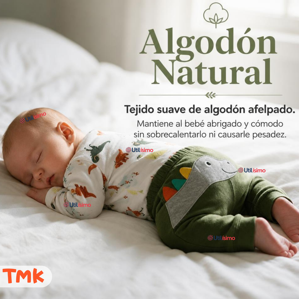 Conjunto 3 Piezas 100% Algodón Tedmimak Niño Baby Dino