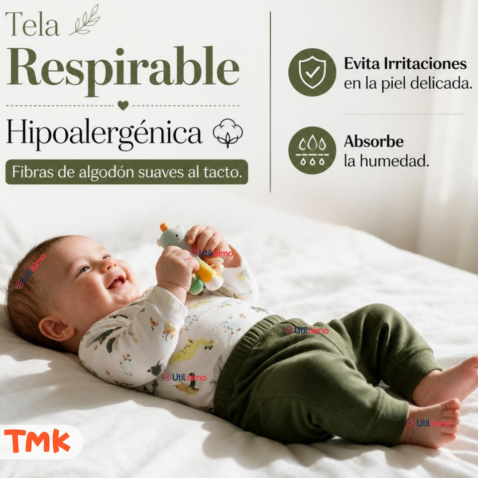Conjunto 3 Piezas 100% Algodón Tedmimak Niño Baby Dino