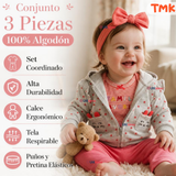 Conjunto 3 Piezas 100% Algodón Tedmimak Niña Family Favorite