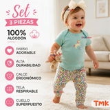 Conjunto 3 Piezas 100% Algodón Tedmimak Niña Magical Unicorn