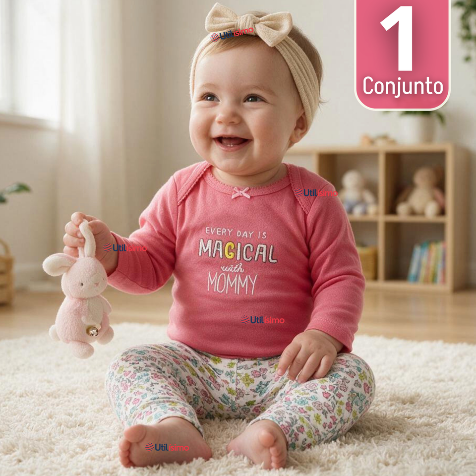 Conjunto 3 Piezas 100% Algodón Tedmimak Niña Magical Unicorn