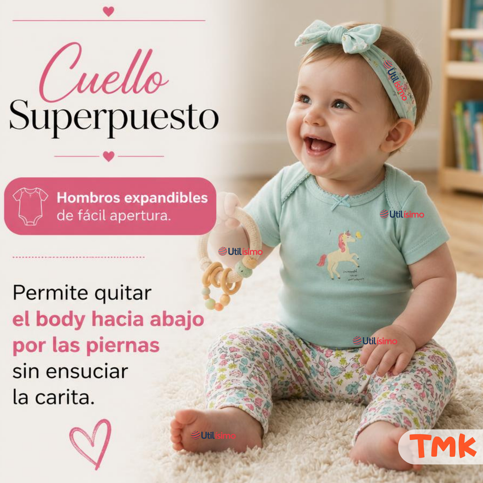 Conjunto 3 Piezas 100% Algodón Tedmimak Niña Magical Unicorn