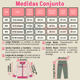 Conjunto 2 Piezas Buzo Pantalón Y Polerón De Algodón Rosado Flores Bebé Niña