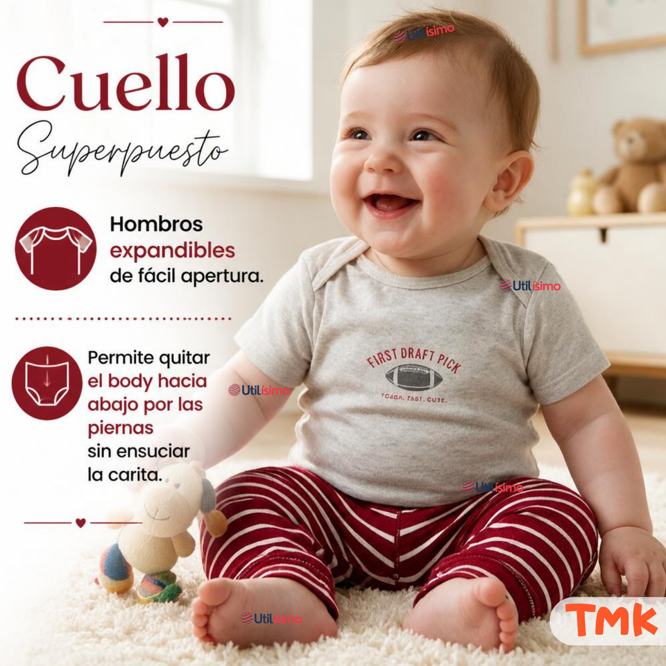 Conjunto 3 Piezas 100% Algodón Tedmimak Niño Stripes Baby