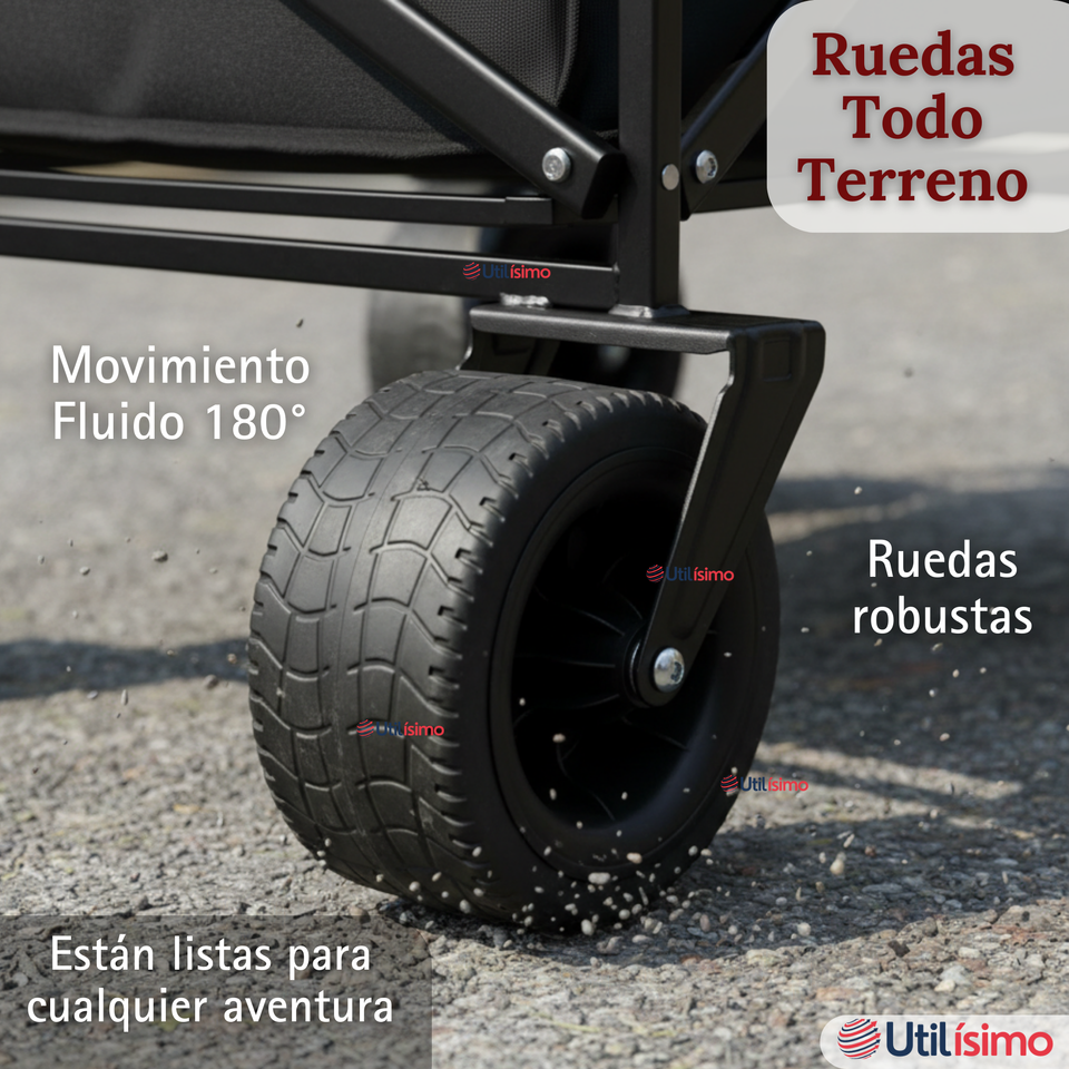 Carrito Compras Plegable Organizador Ideal Para El Camping 150Kg