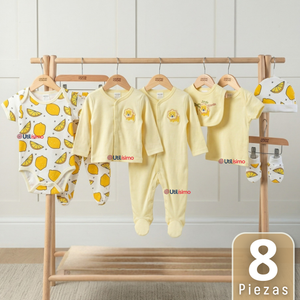 Set Ajuar Bebé 8 Piezas Surtido NIÑO 100% Algodón