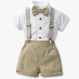 Conjunto de Vestir con Tirantes Camisa Pantalón Corto Algodón