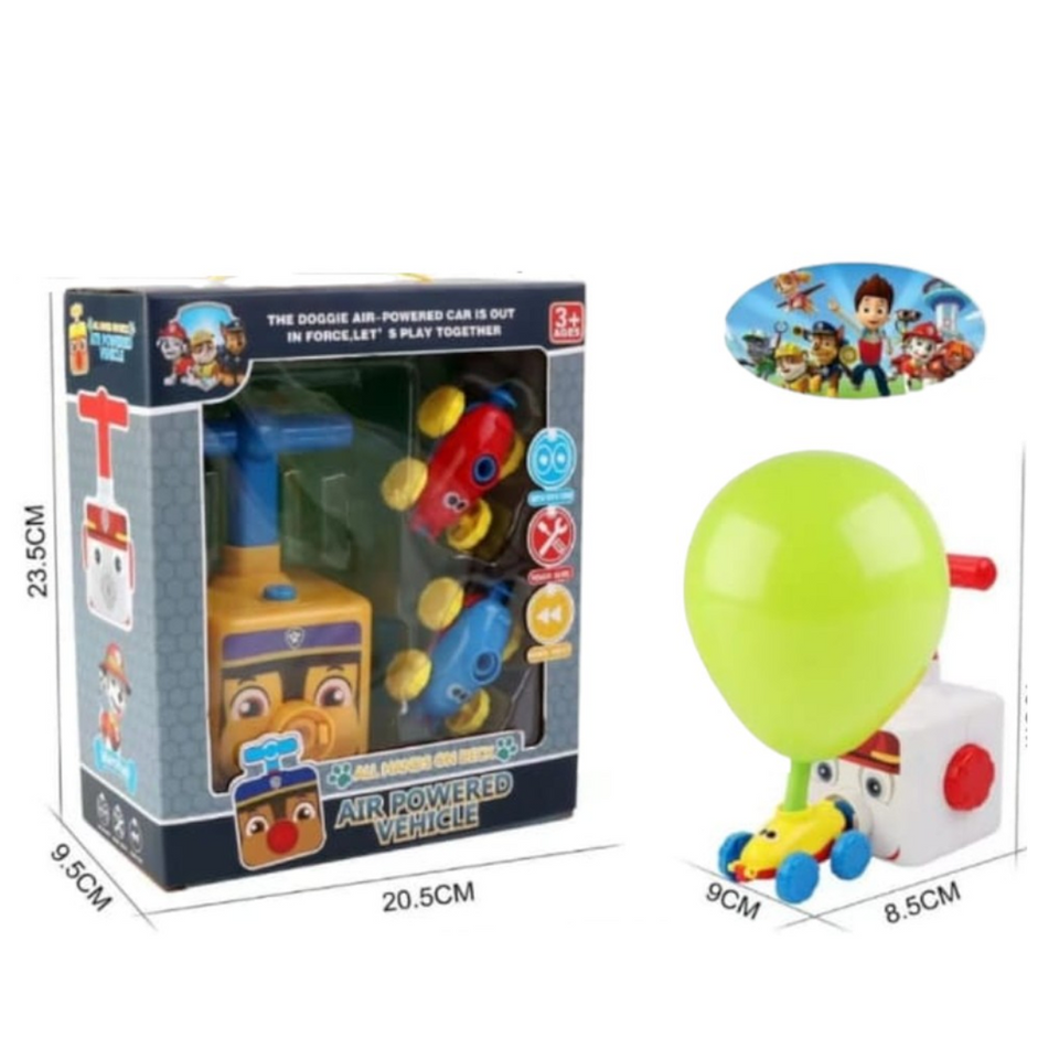 Bombín Lanzador Autos y Globos Paw Patrol Inflador Niño Niña