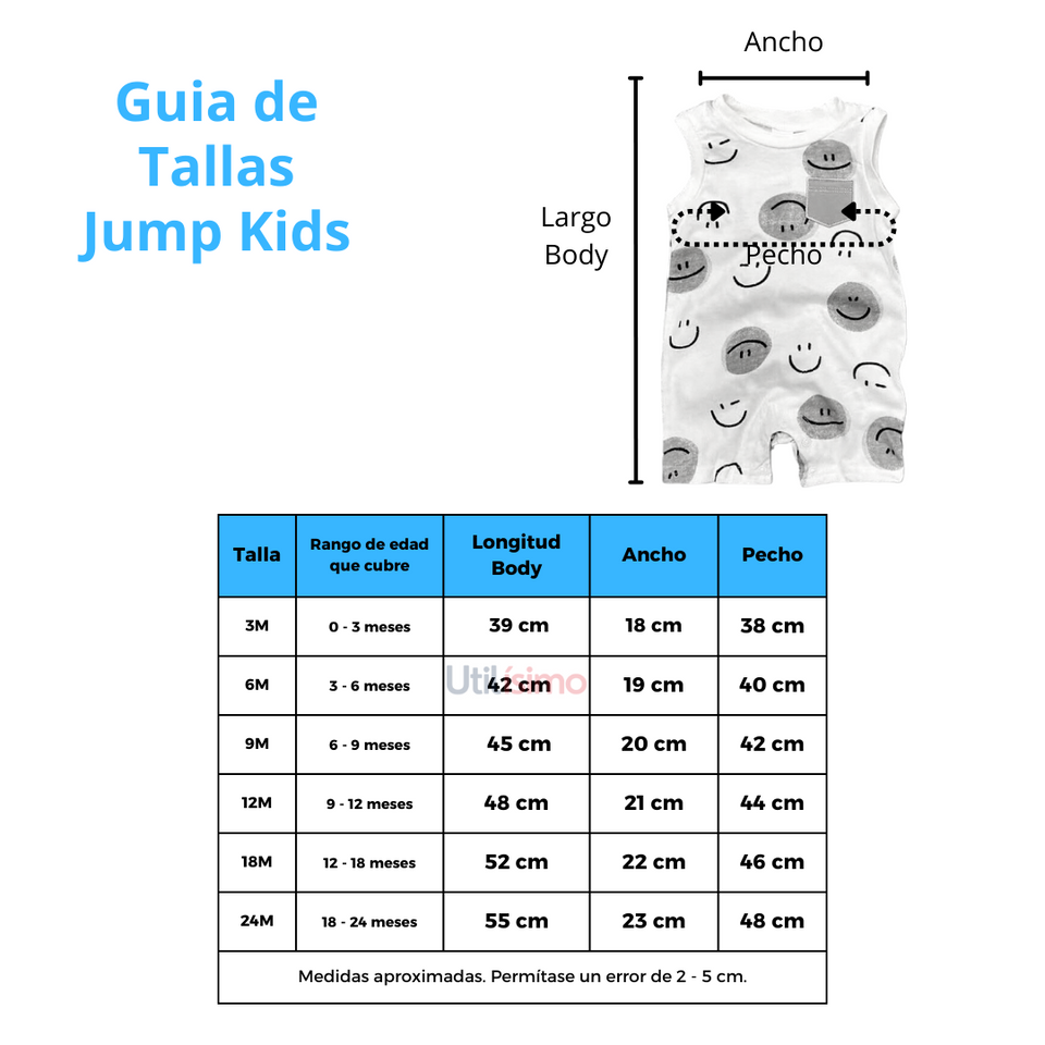 Set De Conjunto Y Enterito para bebés niños Jump Kids