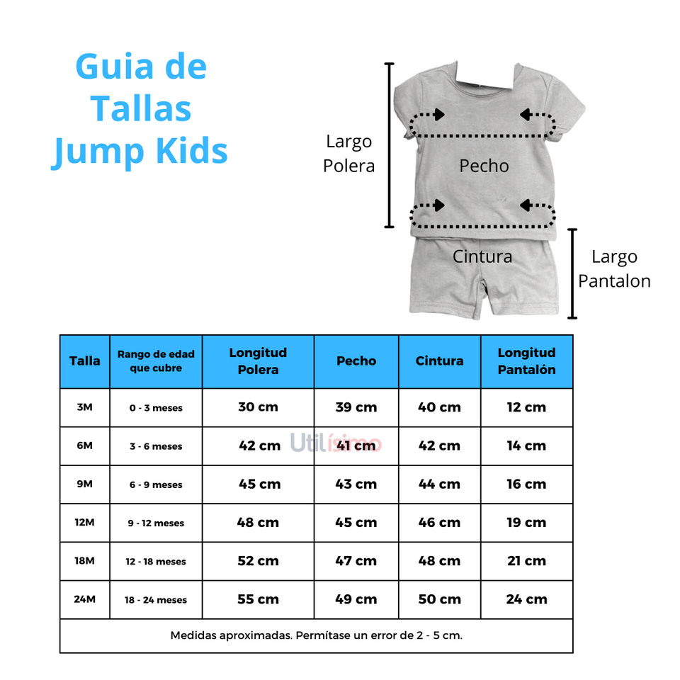 Set De Conjunto Y Enterito para bebés niños Jump Kids