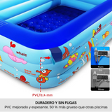 Piscina Inflable Plástico Para Niños Rectangular 120cm