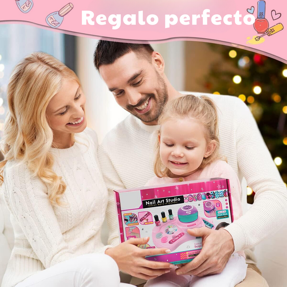 Kit De Manicura Con Lámpara  de Secado Juguete Niña