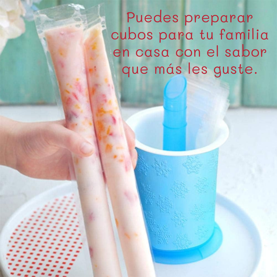 Molde Manual para Cubos Helados Caseros + 20 bolsas