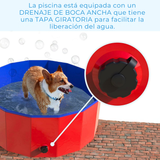 Piscina Bañera Portátil Plegable Perros Y Mascotas 80x20cm