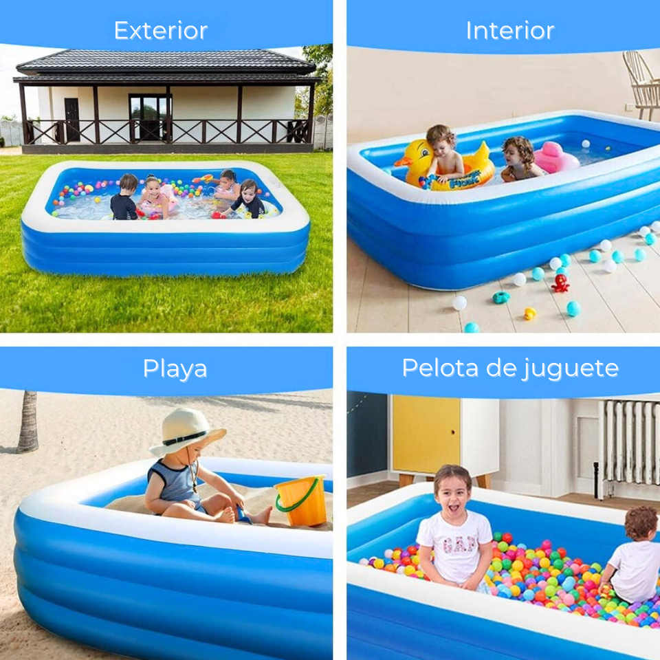 Piscina Inflable Rectangular Familiar 240x150x60cm Cm Jumbo