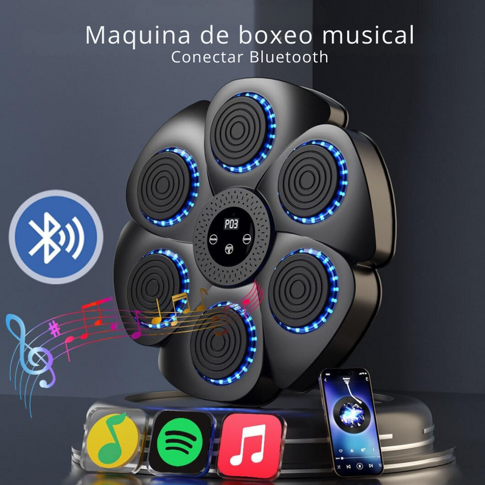 Máquina de Boxeo Musical Bluetooth con Guantes