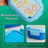 Set Fiambrera Tupper + Vaso Para Niños y Niñas Colores Varios Infantiles