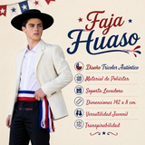 Faja Huaso Bandera Chile Juvenil Fiestas Patrias Bailes Típico