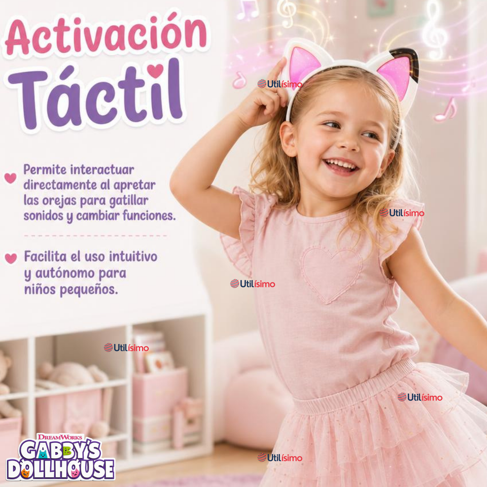 Gaby Orejas Musicales Mágicas Juguete Infantil Niña