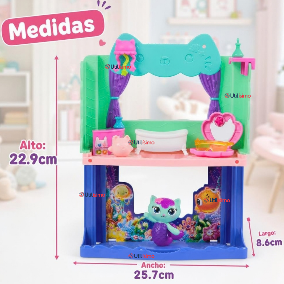 Habitaciones Gabby´s Dollhouse MerCat Juguete Infantil Niña