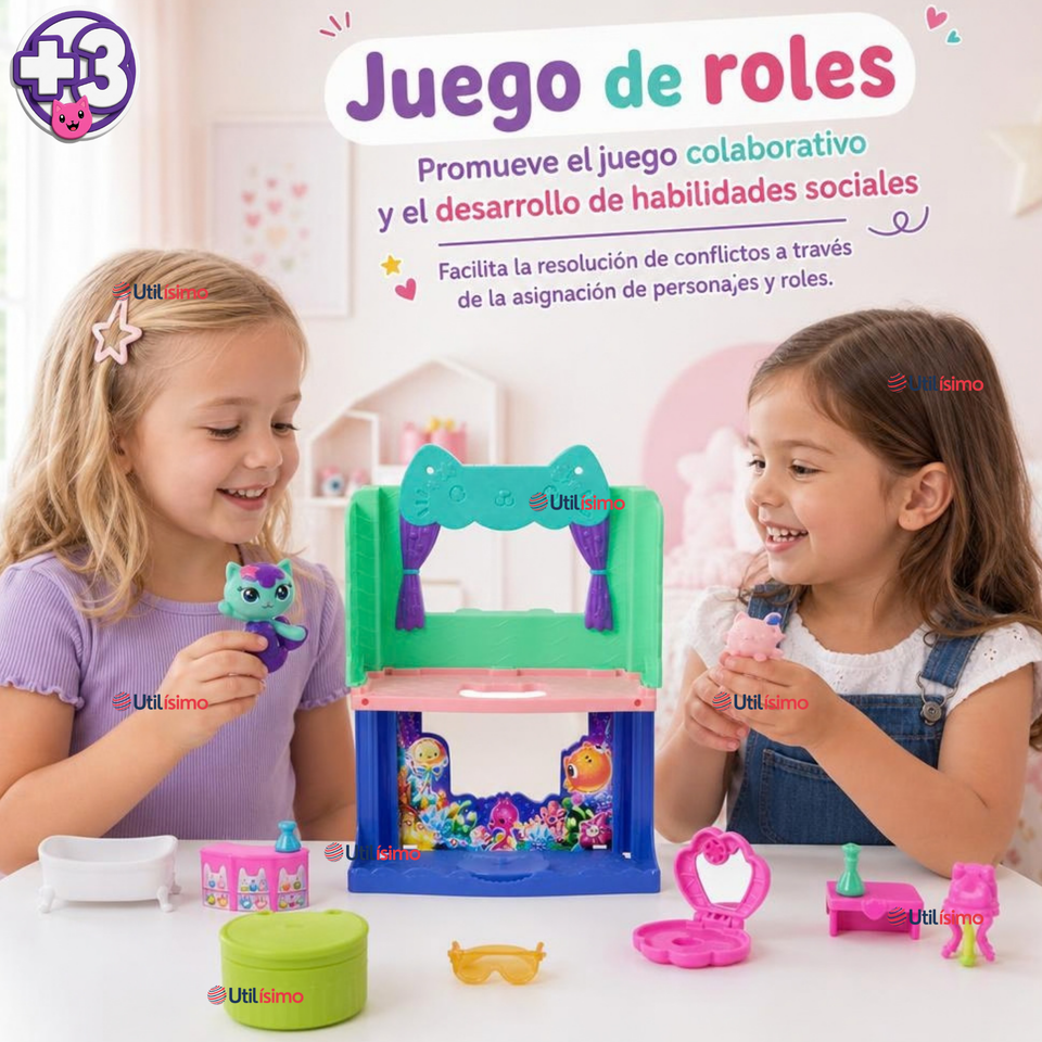 Habitaciones Gabby´s Dollhouse MerCat Juguete Infantil Niña