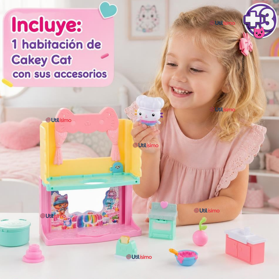Habitacione Gabby´s Dollhouse Cakey Cat Juguete Infantil Niña