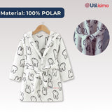 Batas De Baño Con Capucha Y Bolsillos Niño y Niña Polar Conejitos
