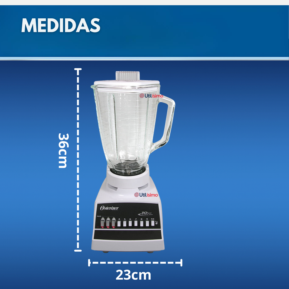 Licuadora Oster® de 10 velocidades blanca