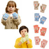 Pack 6 Guantes Niño Y Niña Lana Convertible Manoplas Dedos