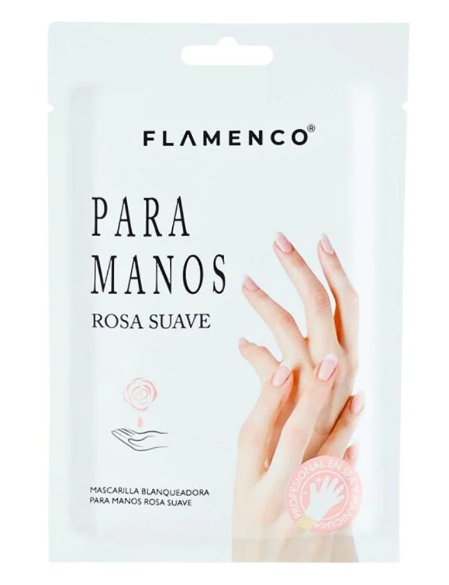 Pack 10 Mascarillas Blanqueadoras Para Manos Rosas Suaves Flamenco 40ml