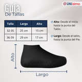 Pack 3 Pares Fundas Cubre Zapatos Negro Impermeable Surtidas Silicona Antideslizante
