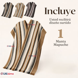 Poncho Manta Mapuche Juvenil Traje Típico Fiestas Patrias
