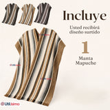 Poncho Manta Mapuche Juvenil Traje Típico Fiestas Patrias