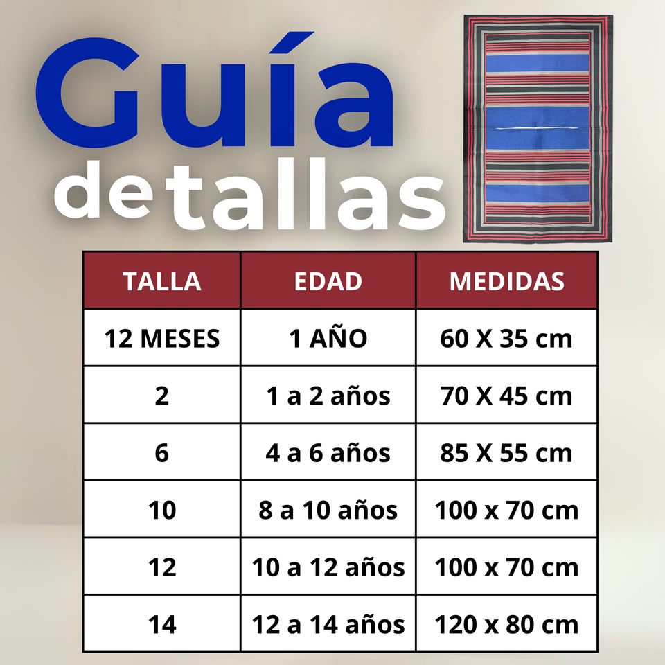 Poncho Manta Huaso Cueca Fiestas Patrias Para Niños